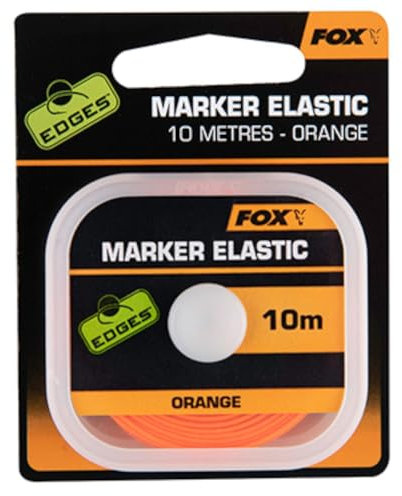 Fox Edges Marker Elastic Orange - 10m Schnur zum Karpfenangeln, Stopper für Karpfenmontagen, Schnurstopper zum Angeln