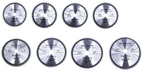REMI TOOLS LTD Saw Blade TCT Circular Saw Blades 185mm x (30mm Bore)(16mm,20mm & 25mm Reduction Ring) x 60 Teeth x 2.5mm Kerf Compatible with Festool Bosch Makita Dewalt Circular Saw Etc