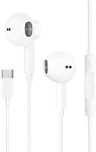 lululeague USB C Headphones, Type C Earphones Wired Microphone In-Ear Earphones Compatible with samsungs S20 S21 S23 S22 ipads Pro 2020 2021 2022 Pixel 7 huaweis (USB C)