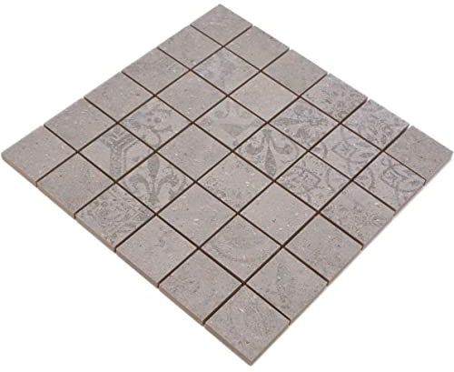 Mosaico grigio effetto retrò gres porcellanato opaco parete pavimento cucina bagno doccia