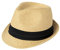 Comhats Herren Strohhut Sommerhut mit Sonnenschutz Panama Fedora Trilby Hut für Damen und Männer Faltbarer Strandhut Beige L
