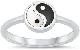 Joyara Sterling Silber 925 Yin Yang Ring 48