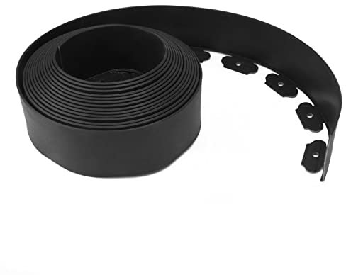 Landschaftskante, Wasserabweisend, kein Graben, PE-Rasenkante, Biegbar, 10 M, mit 30 Pfählen für den Hof (10cm*5cm*10m)