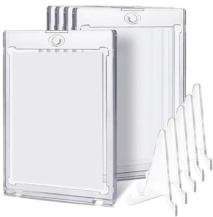 Magnetische Kartenhalter, Magnetspannplatte，35pt-100pt für Sammelkarten und Sportkarten,Schützen Sie die Karte, Fußball, Basketball Karten(5 Stück) (100pt)
