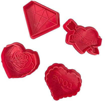 Didiseaon 12pezzi Stampi Per Pasticceria Forma Di Rosa in Plastica Stampi Per Biscotti e Torte Stantuffo Per Pasta Di Zucchero e Marzapane Utensili Da Forno Per Fai Da Te e Feste