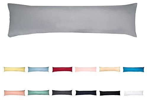 livessa Seitenschläferkissen mit Bezug 40 x 145 cm -Schwangerschaftskissen/Pregnancy Pillow/Stillkissen mit Kissenbezug aus%100 Baumwolle, Verdeckter Reißverschluss an der Langen Seite