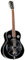Resonator Gitarre von Red Hill, Schwarz, Spider-Cone-Resonator, Laminierte Fichtendecke, Sapele Boden und Zargen, Mahagonihals, Walnuss Griffbrett, Aktives Tonabnehmersystem