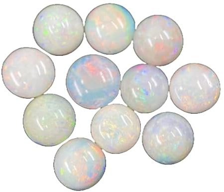 2MM Fine Opal (Australia),2Pcs Cabochon Rare Quality Fine Opal (Australia),2Pcs ROUND Cabochon Ethiopian Opal Cabochon Natural welo opal multi fire opal loose Gemstone For Jewelry Making