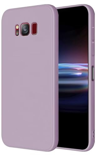 HONLEN Hülle für Samsung Galaxy S8 Schutzhülle Case, (5.8 Inches) Liquid TPU Silicone Handyhülle mit Fallschutz Silikon Cover Gras lila