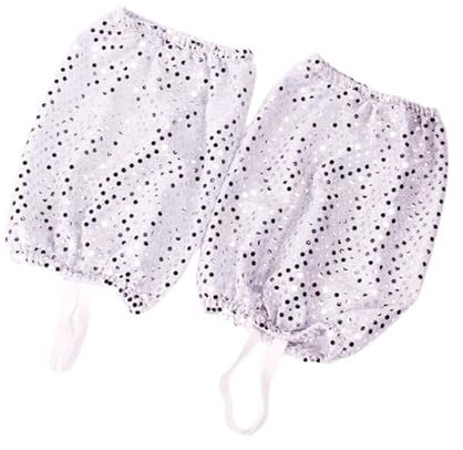 TSBB Pailletten Beinwärmer Lange Beinsocken Elastische Bündchen Beinwärmer Glitzernde Beinmanschette 80 Raves Fußbedeckung Gamaschen Glitzernde Beinsocken