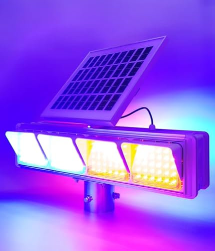 YXFAZPP Led Traffic Solar Strobe Warning,Hat Brim Warning Strong Light Strobe Light Aluminum Alloy Double-sided Four-light Road Safety Signal Light