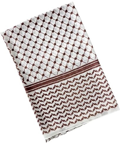 Yulokdwi Palästinensischer Schal | Kuffiyeh Palästina | Arabischer Shemagh-, Wüsten-Shemagh-Wickeltuch Aus Dem Nahen Osten, Arabischer Kostümschal, 125 X 125 Cm