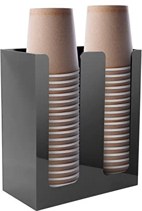 Lot de 2 organiseurs de rangement de gobelets en papier pour café/maison/mariage/fête/buffet