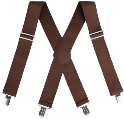 Bestlivings Hosenträger für Herren - X-Design - Extra Breit 5cm - Elastische verstellbare Hosenriemen mit 4 sehr starken Metall Clips - Vintage – Oldschool