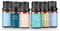 SNOWSEN Sauber Ätherische Öle Set, Ätherische Öle für Diffusor, Duftöl Geschenkset, Seifenduftöl - Frische Baumwolle, Frische Bettwäsche, Zitronengras, Körperpuder, Lavendelwäsche, Blütenseife