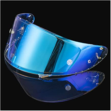 Helmvisier, Helm-Visier-Objektivkoffer kompatibel mit SH-OEI X14 x-14 Z7 CWR-1 NXR RF-1200 X- Spirit 3 Full Face Motorrad-Helm-Visier-Maske 6 Farben(Blue-revo)