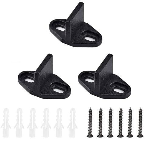 Sliding Door Floor Guide with Screws, Adjustable for Barn Door, Pack of 3