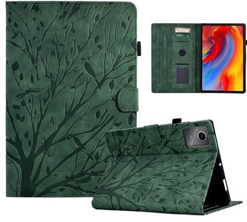 Tablet PC Hülle Vintage-Tablet-Hülle, kompatibel mit Lenovo Tab M11 TB330FU/Lenovo Xiaoxin Pad 2024 TB331FC, Premium-PU-Leder, Multi-Winkel-Betrachtung, automatische Schlaf-/Wachfunktion, kompatibel m