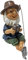 MOBUTOFU Resin Gartenzwerg Figurine Angler Deko Gartenfigur Für Teich Landschaftsdekoration Wetterfest Und Frostsicher