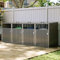 Warmiehomy Wheelie Bin Storage Bin Store 4 Wheelie Bins Galvanized Steel Wheel Bins Hideaways with Locking Door Garden Trash Can Cover with Lifting Lids