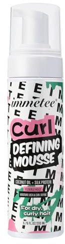 immetee Espuma Pelo Rizado Flexibles y Definidos,Rico En Aceites Esenciales Para Reducir La Pérdida De Cabello,Calmar la irritabilidad,200ml/6.7fl Oz