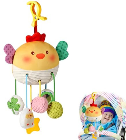 Regerly Kinderwagen Spielzeug Baby, 1 Stück Baby Pram Toy Kinderwagen-Spielzeug für Babys Neugeborenes Autositz Spielzeug Hängende Plüschtiere für Autositz Babybett Kinderwagen