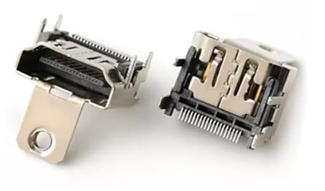 Generico CONNECTEUR HDMI MÂLE AVEC SUPPORT BRIDE x vis à souder 19P PCB câble PLUG