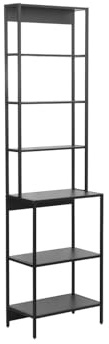 Regal Lorin Metallrahmen Schwarz Pulverbes · B 51 x H 190 cm