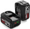 Lot de 2 batteries de rechange, 18 V, 5,5 Ah, pour outils Bosch Home and Garden - Compatible avec les appareils à batterie Bosch PBA, PSB, PSR, Gloria - Haute capacité - Rechargeable (18 V 5,5 A)