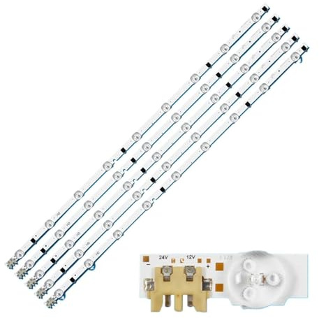 NXVASKEIP Striscia LED for Samsung UE32F4000AW UE32F5000AK UE32F5030AW UE32F5300AW UE32F5300AK TV Kit striscia di retroilluminazione LED 9 lampade lenti 5 bande Barra luminosa(1 set - 5 pcs)