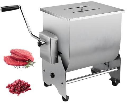 Manueller Fleischwolf und Mixer, wendbarer Edelstahl mit Deckel, kommerzielle Wurstfüller für Küche, Huhn, Fisch, Rindfleisch Verarbeitung