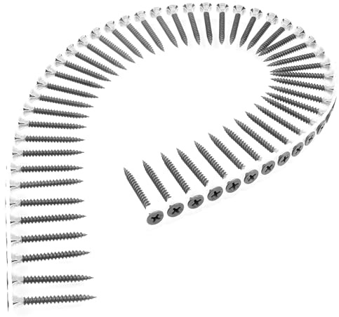 Design61 Schnellbauschrauben Magazin Rigipsschrauben Feingewinde Trompetenkopf PH-2 Kreuzschlitz Gehärteter Stahl Phosphatiert Schwarz Gipsplattenschrauben (3,5 x 35 mm Magazin, 1000, stück)
