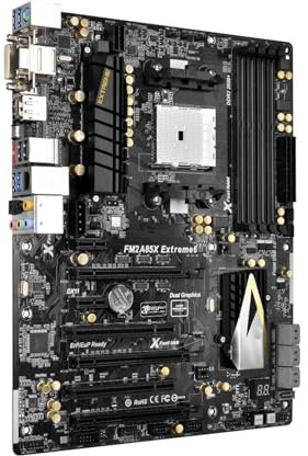 Placas Base Fit For ASRock FM2A85X Extreme6, Socket FM2, AMD A85X, 4 Ranuras DDR3, 64 GB de RAM, USB 3.0, PCI-E 2.0, HDMI, Compatible con Formato ATX, procesador A8 AD660KW
