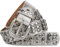 styleBREAKER edler Nietengürtel im Vintage Design, Nieten und Strass, kürzbar, Damen 03010052, Farbe:Antik-Silber, Größe:105cm