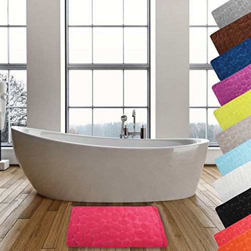 MSV 2108400 - Tappetino da bagno, colore: Fucsia, Fucsia, 40 x 60 cm