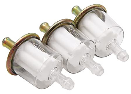 sourcing map 3pcs Motorcycle Gasoline Petrol Inline Gas Fuel Filter for 8mm Hose