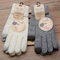 Gants Femme tactiles pour LG G6 Smartphone Taille M 2 Doigts Hiver (Noir)