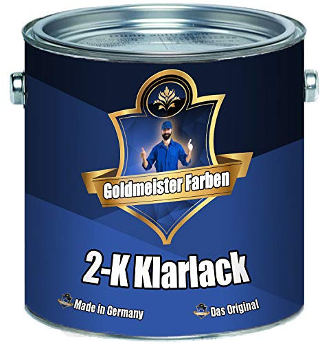 Goldmeister Farben 2K Klarlack - glänzend - inkl. Härter - Set - Transparent (1 kg)