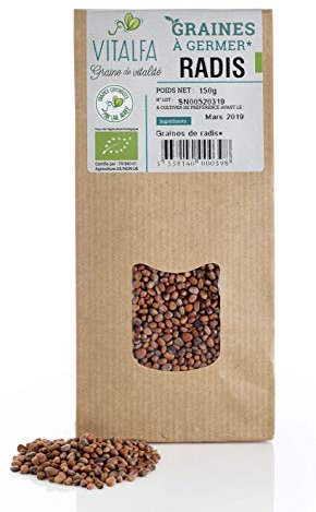 Graines à Germer de Radis BIO - 150g - Vitalfa