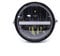 Universal motorrad projektor scheinwerfer scheinwerfer 7 zoll 12 v 55 watt led scheinwerfer für Cruiser Chopper Dual Sport Bike ATV Scooter Offroad (black)