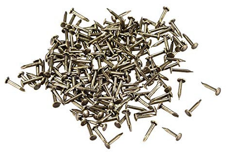 sourcing map Small Tiny Nails 1.2x8mm(DXL) for Wooden DIY Decorative Pictures Boxes Household Accessories Bronze Tone 200pcs