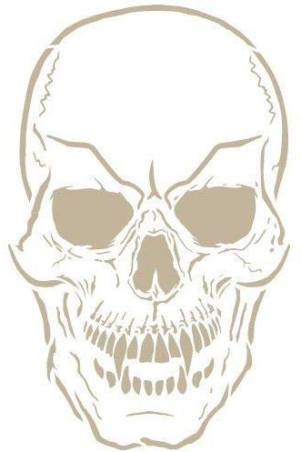 TODO-STENCIL Airbrush-Schablone Totenkopf 028 Außenmaße: 20x30 Innenmaße Design 17 x 27 cm