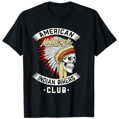 American Motorcycle Indian Bikers Club - Chopper Biker T-Shirt