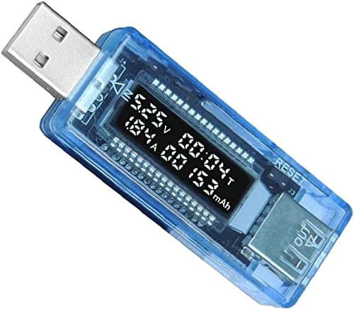 U-M Battery Voltage Current Tester, USB Power Meter USB Voltmeter Ammeter Charging Power Bank TesterDurable Useful and Practical Nice Design Practical Design and LAN