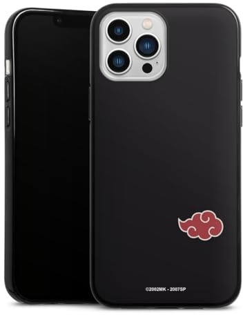 Silikon Hülle kompatibel mit Apple iPhone 13 Pro Max Case schwarz Handyhülle Akatsuki Naruto Shippuden Offizielles Lizenzprodukt