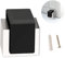 Door Stops, Black Rubber Door Stoppers for Floor Modern Chrome Door Stop Wall Mounted Decorative Small Metal Doorstop Floor Door Stopper Wall Protector with Sound Dampening Bumper