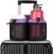 LoDrid Luggage Travel Cup Holder with 2 Coffee Mugs Tightening Drawsing, Drink Caddy for Luggage Suitcase Flight Attendant and Travelers, Free Your Hands, Fits Most Suitcase Handles, Purple