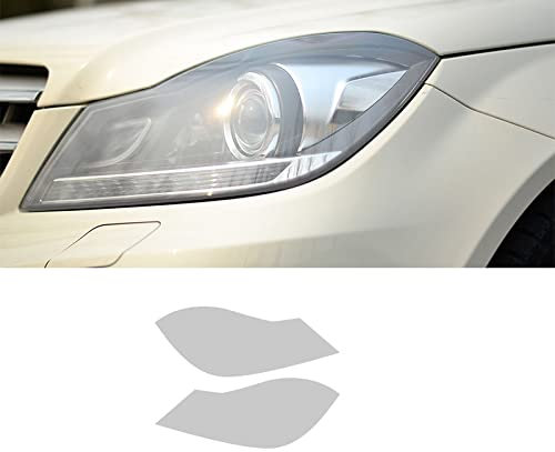 Auto Scheinwerferschutzfolie Rauchschwarz Tönungsfolie Vinyl Transparent TPU Aufkleber, Für Mercedes Benz C Klasse W204 C63 2011 2014