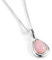 925 Sterling Silver and Peruvian Pink Opal Necklace, October Birthstone Pendant, Bridesmaid Jewellery, Classic Teardrop Minimal Necklace