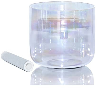 EIFINE 6-8 Inch Singing Bowl Transparent Crystal Bowl Meditation Crystal Singing Bowl Set (Size : 8 inch)